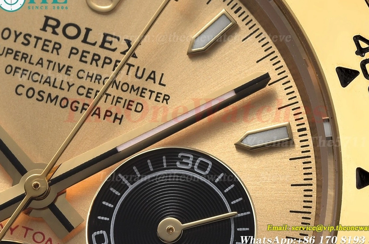 GDF A3836 Daytona 40mm Black Gold YG YG 0129